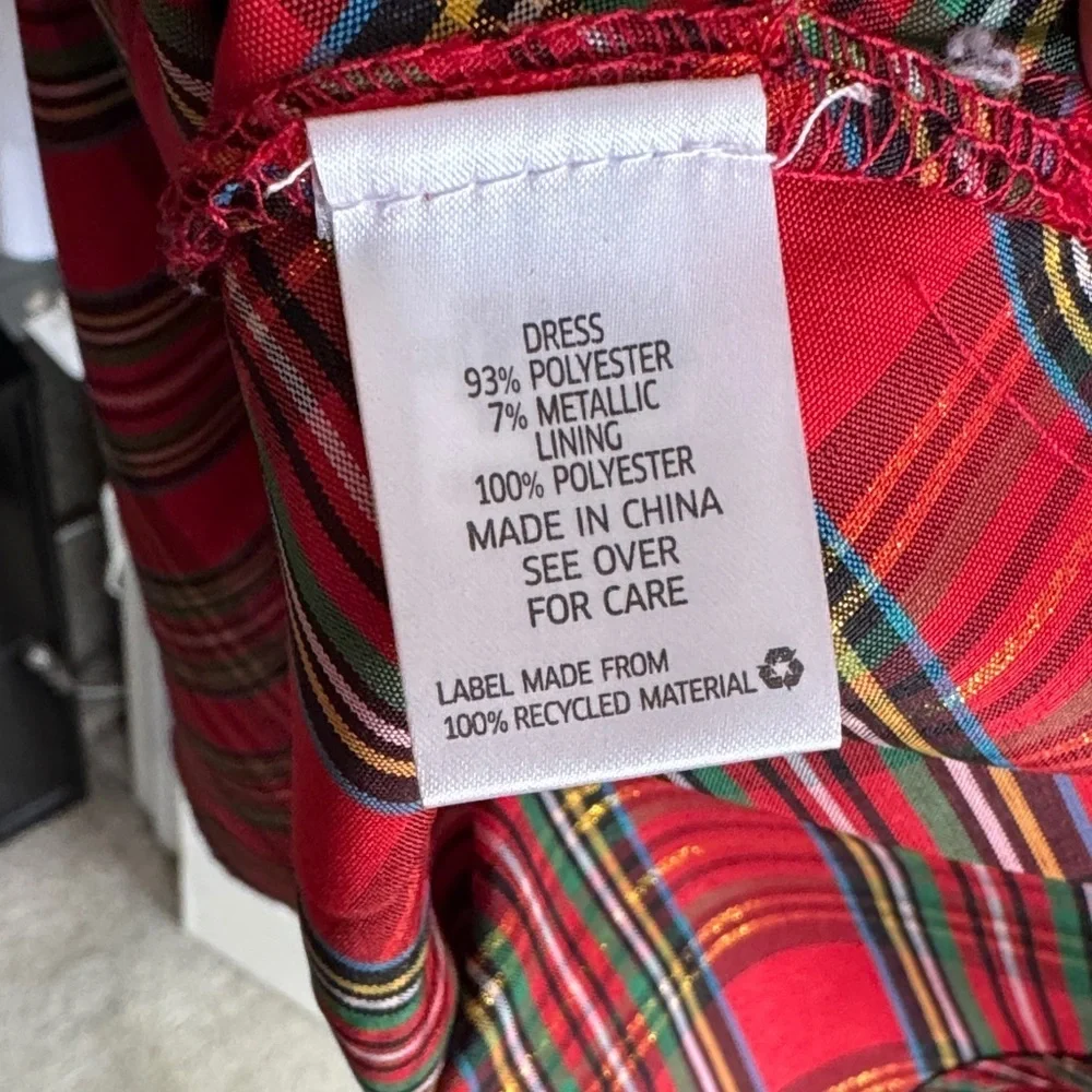 Knitworks Red and Black Plaid Kids Dress